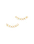 Dazzling Cubic Zirconia Curved Bar Studs in Sterling Silver